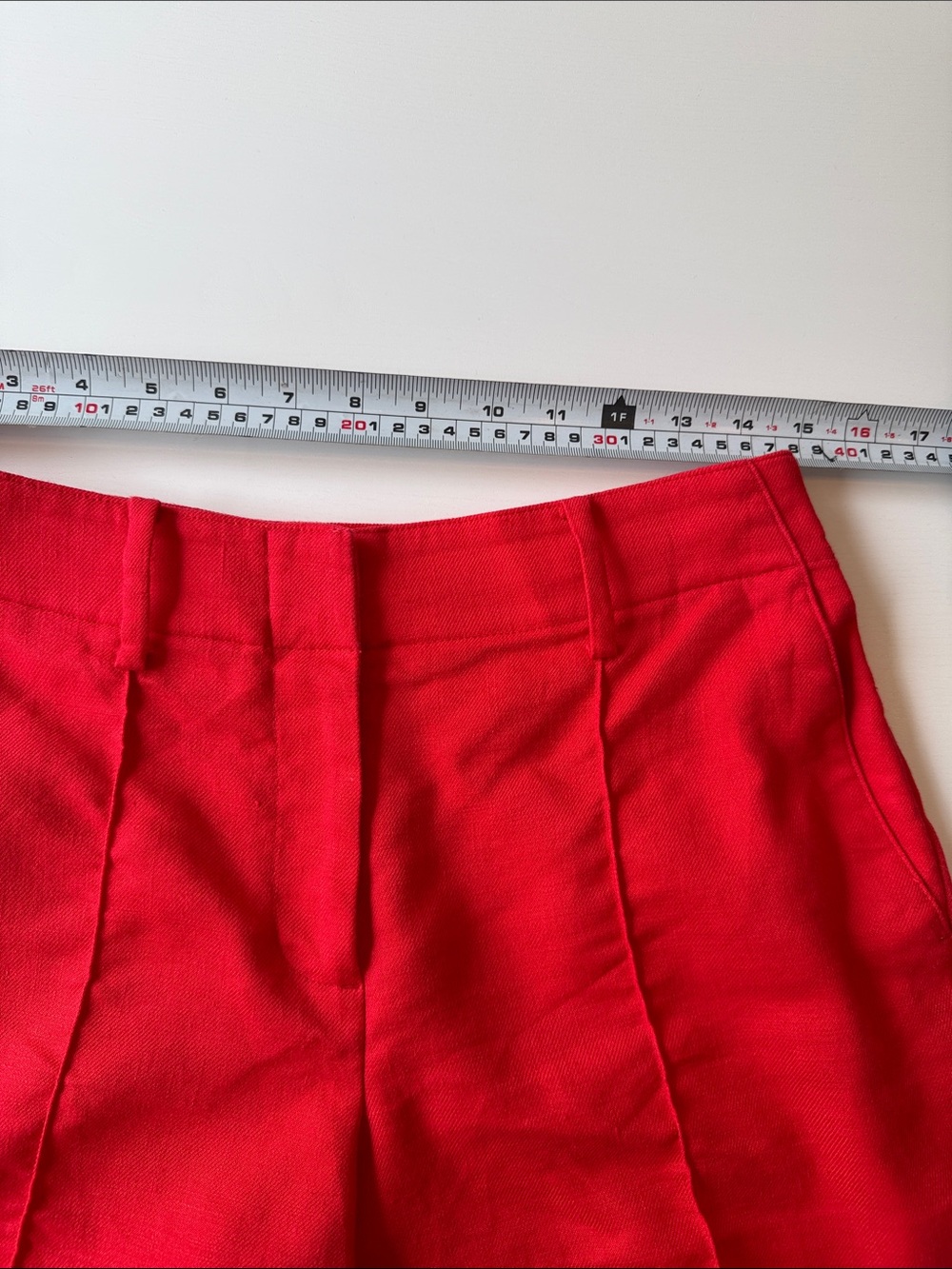 J. Crew Red High-Waist Pleated Tailored Shorts - Picture 5 of 6